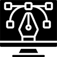 Design tools icon for branding services